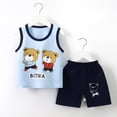 thumbnail image 2 of Gilet pour Garçons, Ensemble Estival pour Bébé Garçon Mignon Imprimé Débardeur à Col Rond et Short, 2 of 3
