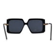 thumbnail image 2 of Womens Oversized Rectangle Butterfly Fashion Designer Sunglasses All Black, 2 of 4