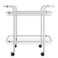 thumbnail image 2 of 2 Tier Chrome/Glass Bar Cart, 2 of 8