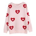 thumbnail image 5 of Yuyuzo Sweaters for Women Valentines Day Crewneck Long Sleeve Shirts Loose Casual Comfy Knit Pullover Tops, 5 of 5