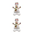 thumbnail image 1 of Ruiboury Party Decor Essential Christmas Foil Balloons With Exquisite Patterns Balloon Christmas Suitable For Any Places multicolor Stretching Snowman 2Set, 1 of 6