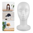 thumbnail image 4 of 1Pack White Mannequin Head for Hats and Wigs EPS Foam Simple Design Stable Support Space-saving Women Home Use, 4 of 9