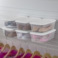 thumbnail image 3 of Sterilite 5.7 L Storage Box, Clear Plastic Storage Bin with Snap-on Lid, White, 3 of 5