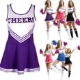 thumbnail image 2 of Déguisement de Pom-Pom Girl pour Femmes, Tenue de Fête d'Uniforme Scolaire pour Fille, 2 of 5