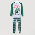 thumbnail image 2 of Family 2 Pieces Pajamas Set Crew Neck Dinosaur Printed Daily Suit (Green S Dad), 2 of 9