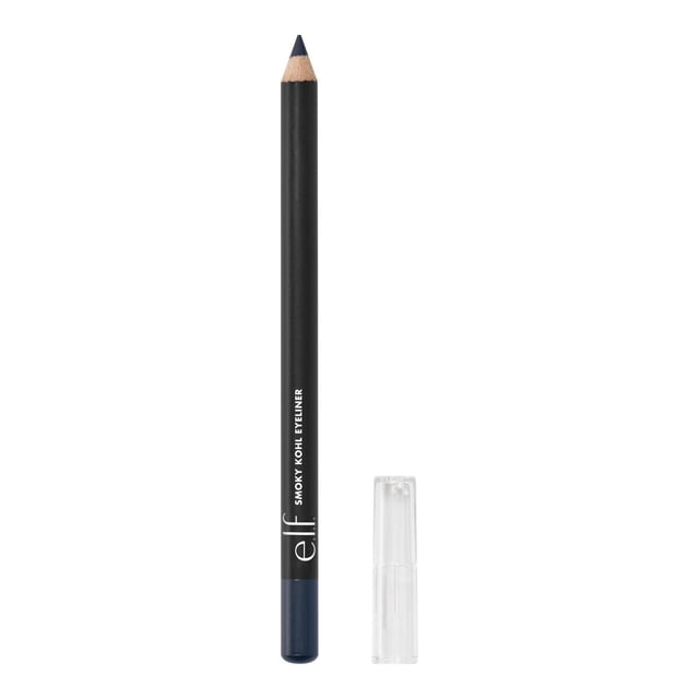 e.l.f. Cosmetics Crayon Eyeliner Kohl Fumé Bleu Foncé avec Capuchon Transparent, Conçu pour une application Fluide et un Estompage Facile pour Créer des looks d'Eyeliner Fumés et Estompables, Convient Aussi aux Détails Artistiques pour les Yeux.