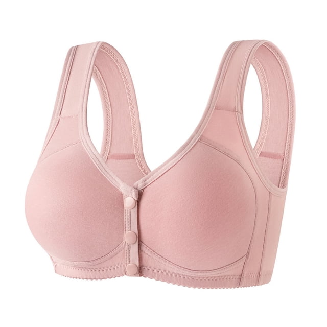 Timegard Front Closure Bras for Women Plus Size Full Coverage Comfort Wireless Bras Everyday Bralette