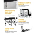 thumbnail image 2 of King Camp Portable Folding Directors Chair - Black, 2 of 7