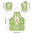 thumbnail image 3 of TIMIFIS Polyester Apron, Easter Cooking Apron Insulated Mitts Insulated Pads Three Piece Set Suspender Apron Kitchen Cooking Apron Bbq Apron Holiday Decorative Sleeveless Apron Home Decor, 3 of 6