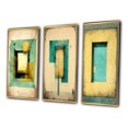thumbnail image 3 of Designart "Faded Retro Illustrations - Intimate Impressions I" Modern Geometric Framed Wall Art Set Of 3 - Beige Abstract Geometric Frame Gallery Set For Office Decor, 3 of 6