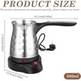 thumbnail image 3 of Turkish Electric Coffee Maker with Handle, Induction Espresso Machine, Turkish Electric Coffee Maker, Turkish Electric Coffee Maker (Silver), 3 of 5