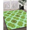thumbnail image 3 of Ahgly Tapis d'Intérieur Lavable en Machine Carré Transitionnel Vert Pastel, 4 Pieds Carré, 3 of 7