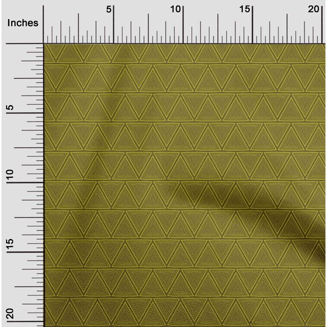 oneOone Cotton Silk Fabric Triangle Block Print Fabric By Yard 42 Inch Wide