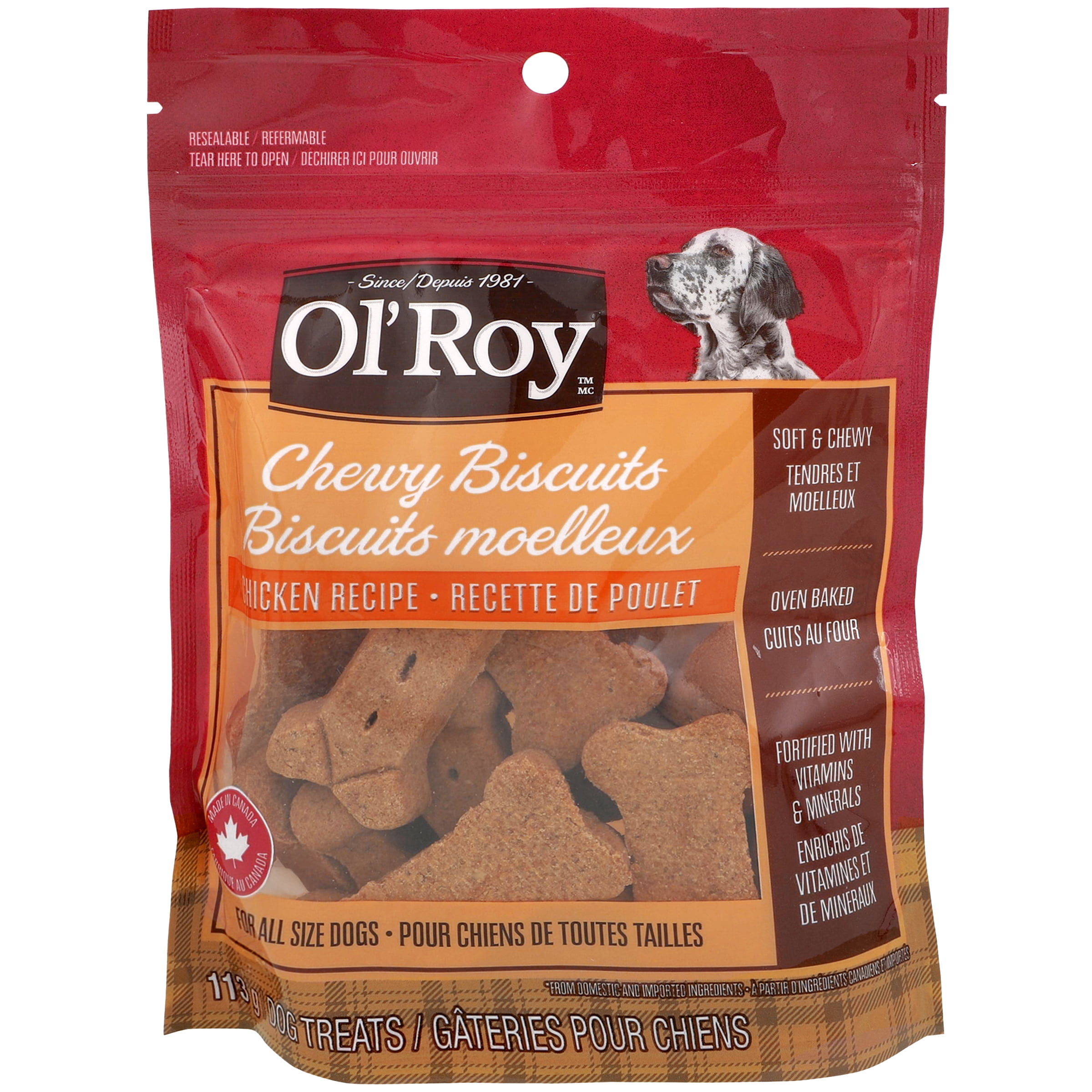 Ol'Roy chewy chicken recipe dog biscuits