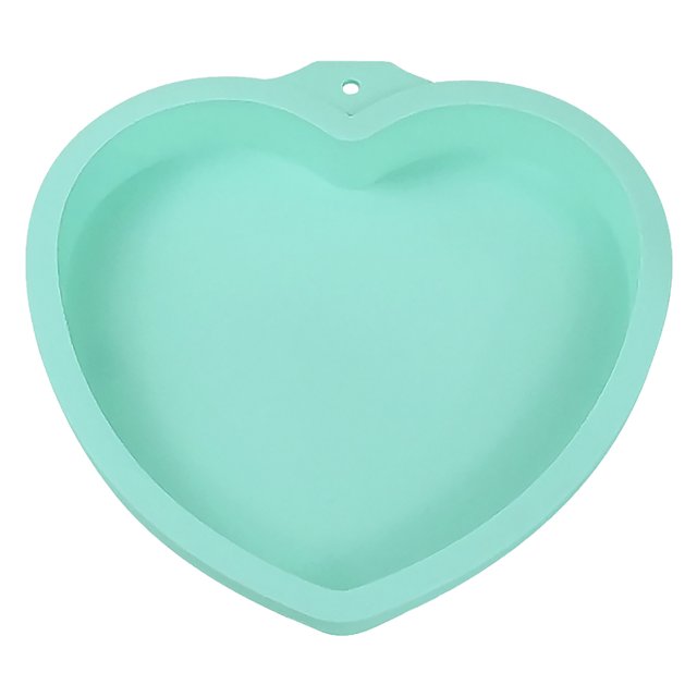 EGNMCR Grill Pans 6“8'' Cake Bread Mould Bakeware Pans Baking baking tool. A heart-shaped, green, non-stick cake mould made of food-grade material, ideal for baking cakes and bread. The mould is durable, easy to clean, and resistant to temperatures from -40 to +230 degrees Celsius. Perfect for home kitchens and baking enthusiasts.