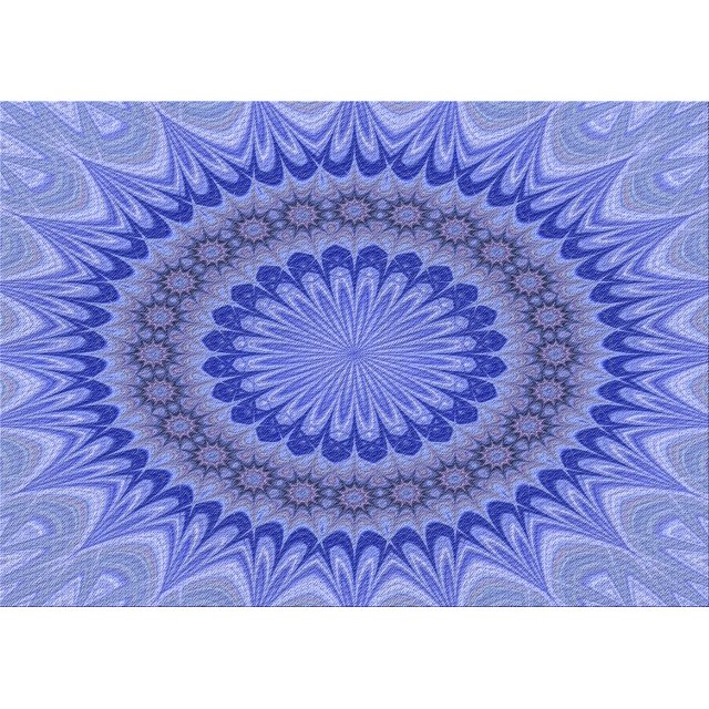 Ahgly Tapis Rectangulaire Lavable en Machine Intérieur Transitionnel Bleu Océan, 2 Pieds x 4 Pieds