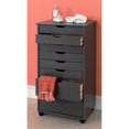 thumbnail image 2 of Riverbay Furniture Solid Wood Gray Storage Cart Rectangular Mobile 40.5" Unassembled, 2 of 20