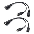 thumbnail image 1 of Adaptateur USB A Famale vers Micro USB Mâle & Femelle 2-en-1 Micro USB OTG, 1 of 3