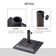 thumbnail image 4 of Outsunny 20 lbs Resin Patio Umbrella Stand Base Coated Pole Square Market Umbrella parasol Holder Bronze, 4 of 9