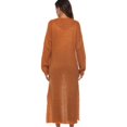 thumbnail image 2 of Long Solid Sweaters Knitting Long Sleeves Pockets Cardigan Sweater Female Cardigans Black XXL, 2 of 8