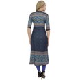 thumbnail image 3 of Bimba Tunique de Créatrice Bleu Marine pour Femme Imprimée, Kurti Ligne A, Kurta, Robe-26, 3 of 6