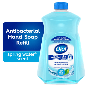 Dial Antibacterial Liquid Hand Soap, Spring Water Scent, 1.53 Litres, Dermatologist Tested, pH Balanced, Free from Silicones, Parabens, Phthalates, SLES/SLS
