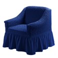 thumbnail image 1 of 2024 1 Piece Sofa Slipcover with Pleated Ruffled Skirt Washable High Stretch Durable Furniture Protector 3 Seater Pine Green, 1 of 1