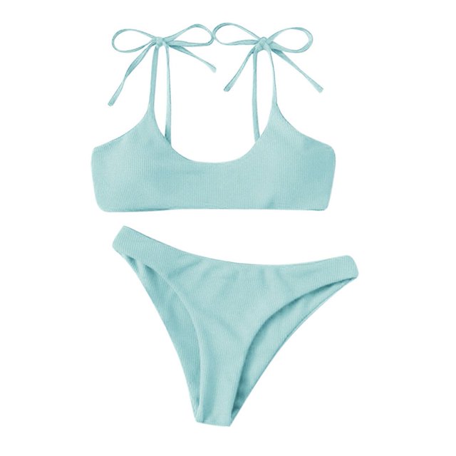 Women‘S Bikini High Waisted Tummy Control Two Piece Swimsuit