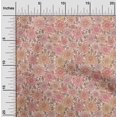 thumbnail image 2 of oneOone Cotton Poplin Dusty Pink Fabric Floral Retro Craft Projects Decor Fabric Printed By The Yard 42 Inch Wide, 2 of 5