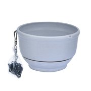 VONKY Flower Plants Pot Hanging Pots Planting Seedling Storage Holder Decoration Garden Planter Basket for Patio Greenhouse Gray White