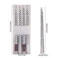 thumbnail image 3 of Electroplated Twisted Thread Candle Long Taper Candle for Romantic Wedding Decoration | Dripless Low-Fume Wax Candle for Dining Table Party Centerpiece | Indoor Home Decor Accessory, 3 of 6
