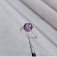 thumbnail image 2 of Created Alexandrite Ring, 925 Sterling Silver Ring, Alexandrite Ring, Color Change Stone Ring, Round Cut Alexandrite Ring, Ring for Gift, 2 of 3