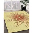 thumbnail image 3 of Ahgly Company Tapis d'Intérieur Lavable en Machine Carré Transitionnel Jaune Soleil, 8 Pieds Carré, 3 of 7