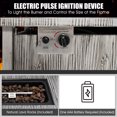 thumbnail image 4 of Patiojoy 43" Propane Fire Pit Table 50,000 BTU Outdoor Propane Gas Fire Table w/ Wood Grain Tabletop Hideaway Tank Storage, 4 of 10