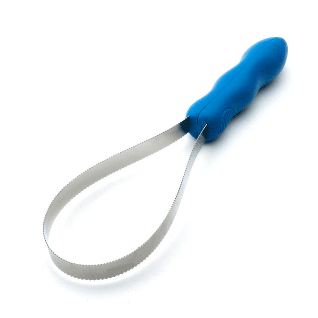 Stainless Steel Dual-Sided Pet Grooming Tool: 2-in-1 Shedding Comb for Long & Short Haired Dogs/Cats with Rounded Teeth for Fur Removal and Smooth Edge for Sweat/Water Scraping, Hanging Hole Handle