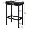 thumbnail image 3 of HOOBRO Bar Stools, Set of 2 Bar Chairs, Counter Height Stools, Saddle Stools with Curved Surface, Kitchen Stools, 63 cm, 6 cm Thick Upholstery, for Kitchen, Dining Room,, 3 of 7