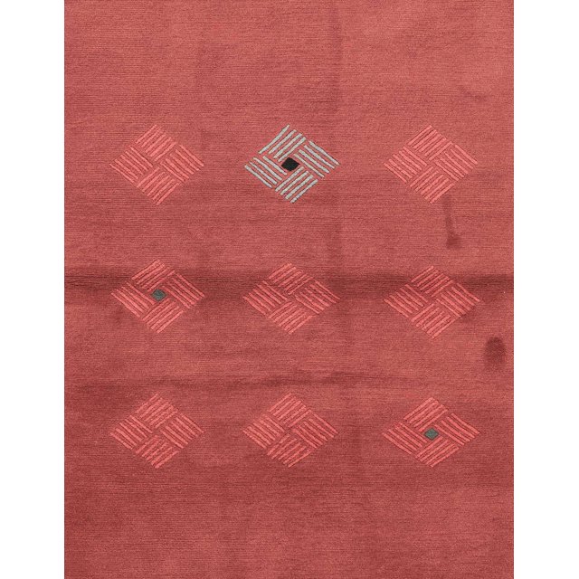 Ahgly Company Tapis d'Intérieur Rectangulaire Abstrait Rouge Tapis de Zone Abstrait, 8 Pieds x 12 Pieds