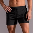 thumbnail image 1 of EOYWHK Mens Swim Trunks 3 inch Athletic Gym Shorts Solid Color Hot Spring Holiday Swimming Surfing Bottom, 1 of 4