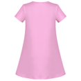 thumbnail image 2 of T-shirt Robe Fille Rose Arc-en-Ciel Chien Bicyclette Planet Star Manches Courtes 8 Ans, 2 of 6