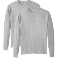 thumbnail image 1 of Hanes Mens Essentials Long Sleeve T-Shirt 2-Pack, XL, Light Steel, 1 of 2
