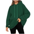 thumbnail image 1 of Plus Size Hoodies for Womens Drawstring Adjustable Pullover Blouses with Kangaroo Pocket Relaxed Fit Sweaters Comfort Casual Hooded Sweater Fall Winter Fleece Tops, 1 of 6