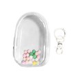 thumbnail image 3 of MERIGLARE Clear Figure Display Bag with Keychain Mini Doll Storage Bag for Mini Figure White Round, 3 of 9