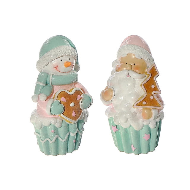 Cupcake De Noël En Polyrésine (Assortiment) - Lot De 2