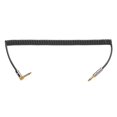 thumbnail image 2 of Curly Musical Instrument Audio Guitar Cable Cord 1/4 Inch Straight to Right-angle Gold-plated TS Plugs PU Jacket for Electric Guitar Bass Mixer Amplifier Equalizer Max. 3 Meters Usage Len, 2 of 6