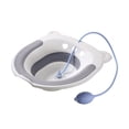 thumbnail image 2 of Bassin de Bain Pliable et Rabattable pour s'Asseoir pour le Confort, Baignoire Portative pour Trempage des Hanches Compatible avec les Sièges de Toilette Standard (39x37 cm), Conception de Rangement Facile, 2 of 6