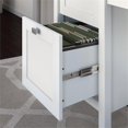 thumbnail image 3 of Scranton & Co Bureau d'Ordinateur Contemporain en Bois pour Bureau avec Rangement, Blanc Pur, 3 of 5