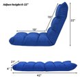 thumbnail image 2 of Costway Chaise de Sol Réglable à 14 Positions, Chaise Longue de Jeu Paresseuse Pliable, Bleu, 2 of 10