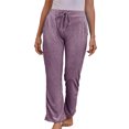thumbnail image 1 of Innerwin Bottoms Solid Color Ladies Yoga Pants Sport Elastic Waist Tummy Control Trousers Light Purple XL, 1 of 2