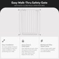 thumbnail image 3 of BalanceFrom Easy Walk-Thru Baby Safety Gate for 29.1”-33.8” Opening, 36” Tall, White, 3 of 12