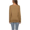 thumbnail image 4 of Long Sleeve Tops for Women Casual Solid Color O-Neck Pullover Long Sleeve Irregular Tops Blouse Tops for Women 3/4 Sleeve Casual Tops for Women Tops Long Sleeve, 4 of 5